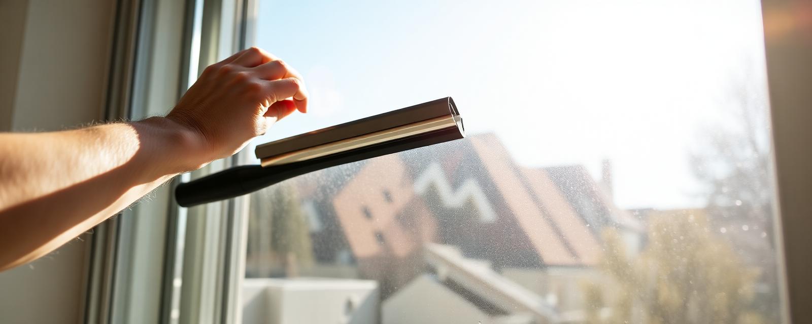 Pose d'un film anti-chaleur réfléchissant sur une fenêtre en plein soleil